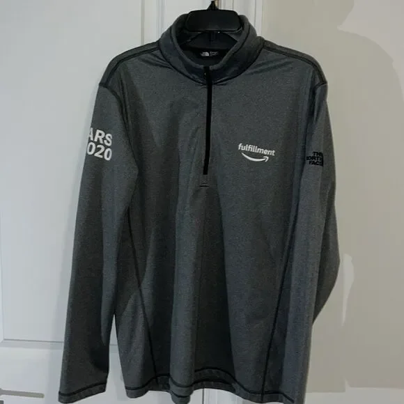 The north face Gray T neck 2020 Amazon 1/4 zip pullover sweater sweatshirt gym L