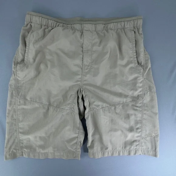 The North Face Mens Tan Nylon Hiking Shorts AJDL Size L Regular Gorpcore Trail