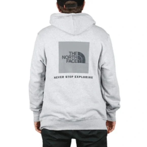The North Face Box NSE Pullover Hoodie Never Stop Exploring grey heather size S