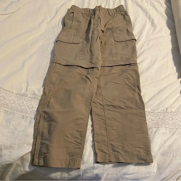 The North face Men's SMALL Convertible Pants Cargo Tan Khakis pockets shorts