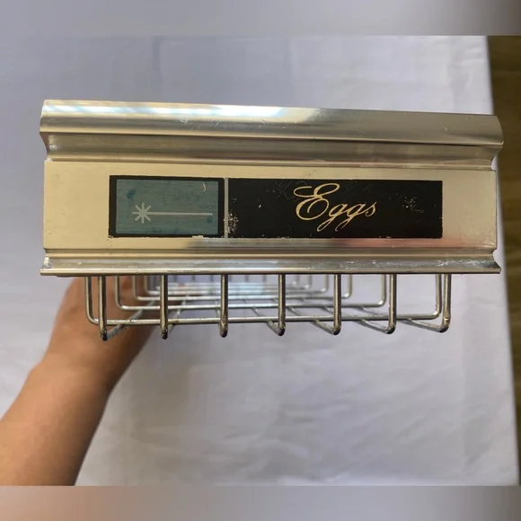 Vintage Retro‎ Refrigerator Wire Egg Basket Bin