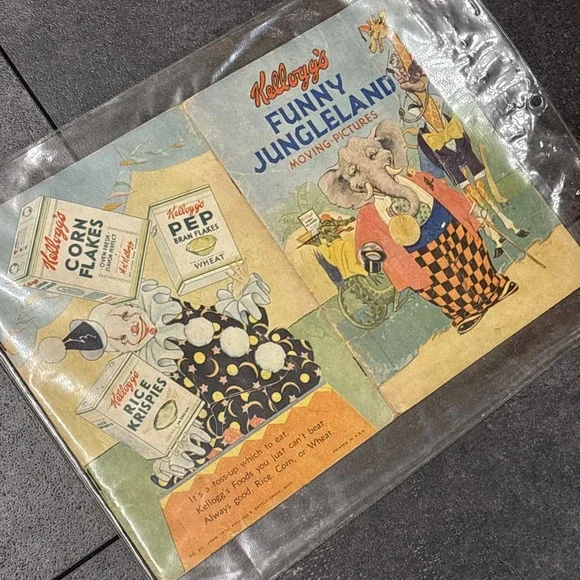 Vintage 1932 Kellogg's Funny Jungleland Moving Pictures Booklet Premium Kellogg