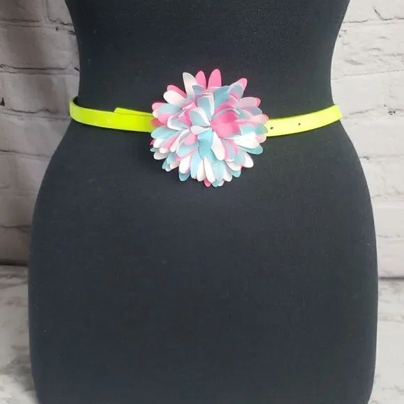 Floral Lime Green Belt‎