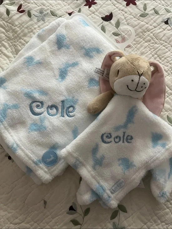 Personalized Baby “ guess how much I love you” Set - Blue 
