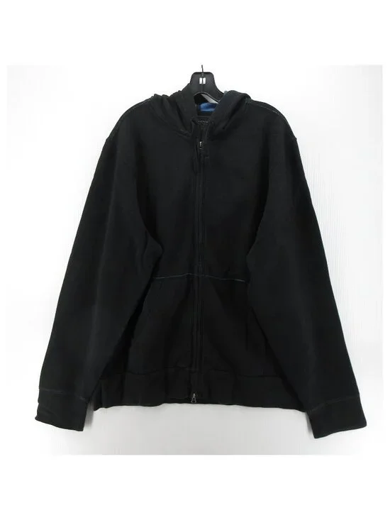 Banana Republic Sweatshirt XXL Tall Hoodie Full Zip Elbow Patches