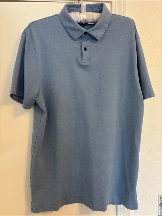 Banana Republic Men's Dusty Blue Polo Shirt