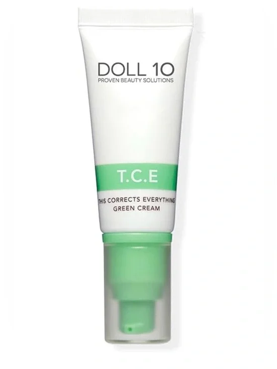 Doll 10 T.C.E Green Corrective Face Cream - Green 30ml 1 oz NEW