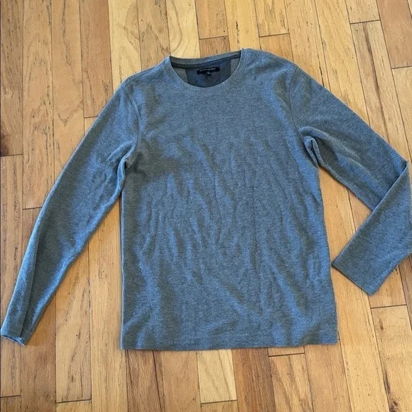 BANANA REPUBLIC | Gray Waffle Knit LONG SLEEVE SHIRT | size M