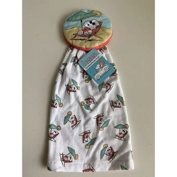 Peanuts Snoopy At The Beach‎ Summer Hanging Kitchen Towel NEW