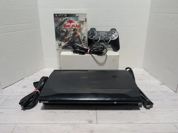 Sony PlayStation 3 Super PS3 Slim w/ Controller Charger HDMI & Game CECH4001B