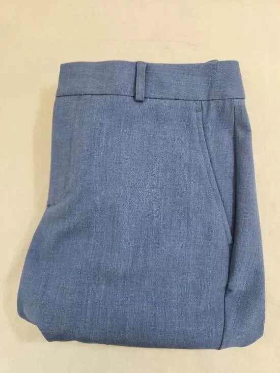 Banana Republic Ryan Pants Womens 4P 4 Petite Blue Chino Dress Business