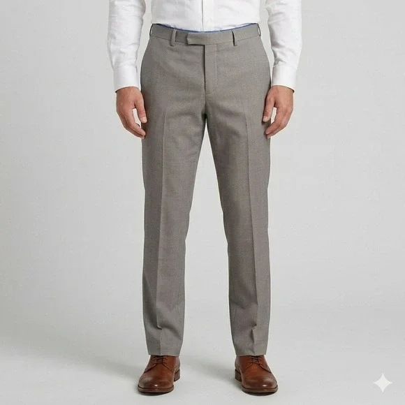 Banana Republic Tailored Slim Fit‎ Non-Iron Chino Dress Pants 33x34 Brown