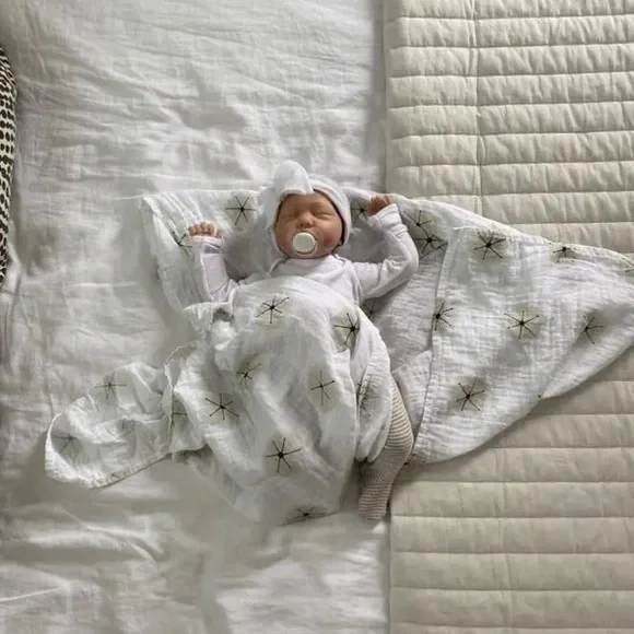 stardust - organic cotton muslin swaddle blanket
