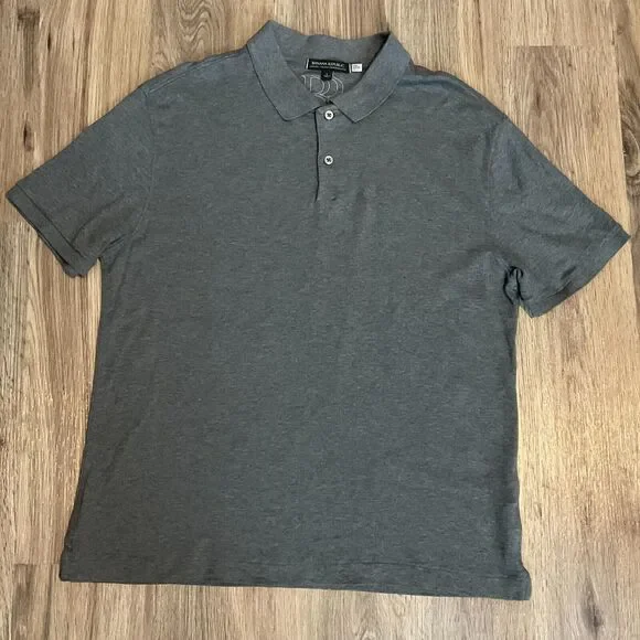 Banana‎ Republic Luxury Touch Performance Men Gray Short Sleeve Pullover Polo L