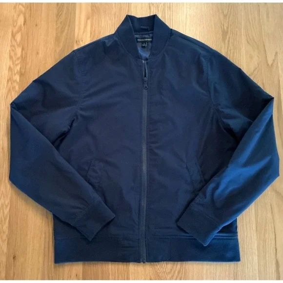 Banana Republic Navy Blue Full Zip Bomber Jacket Mens‎ Small Lightweight Casual