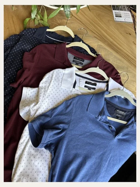 Banana Republic Luxury Touch Polo Lot of 4 Men's Size L Cotton