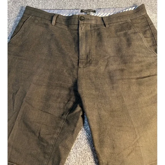Banana Republic Kentfield Pant Mens 34x30 Dark Brown Cotton Straight Leg Chino