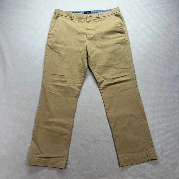 Banana Republic Aiden Chino Mens 36x32 Tan‎ Acorn Slim Fit Stretch Pants