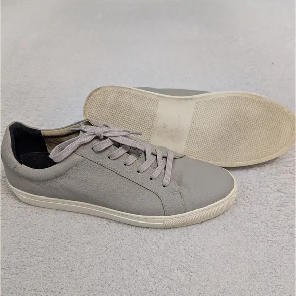 Banana Republic Nicklas Leather Gray Sneakers Shoes‎ - Size 11 M US