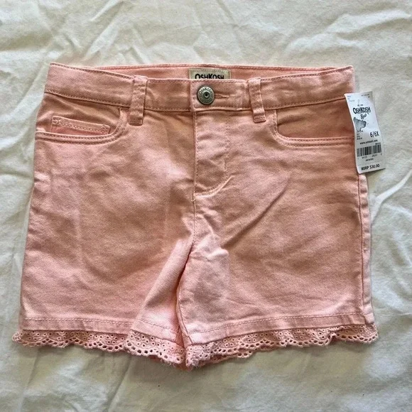 Oshkosh‎ kids pink jean shorts