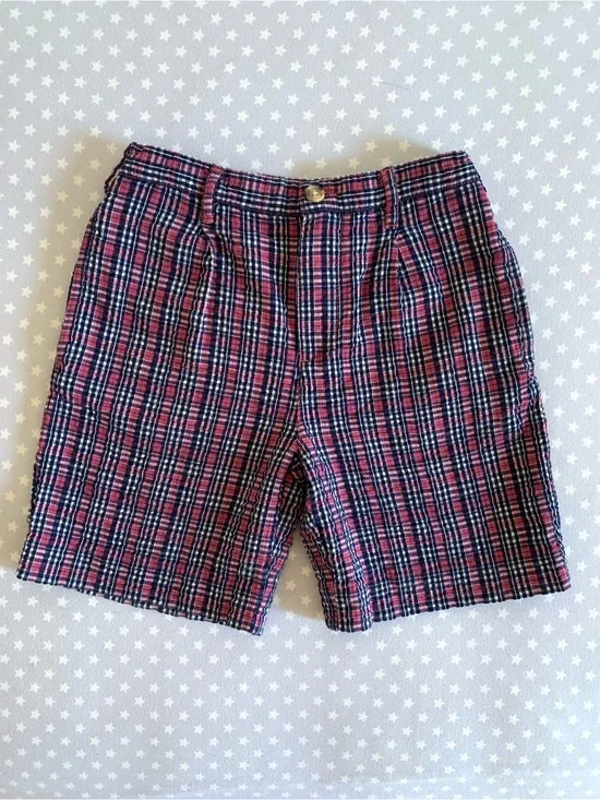 :VTG Talbots Kids Plaid Seersucker Shorts Sz 5T 90s Y2K