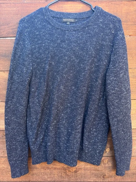 Banana Republic Men’s Navy Heather Crewneck Sweater
