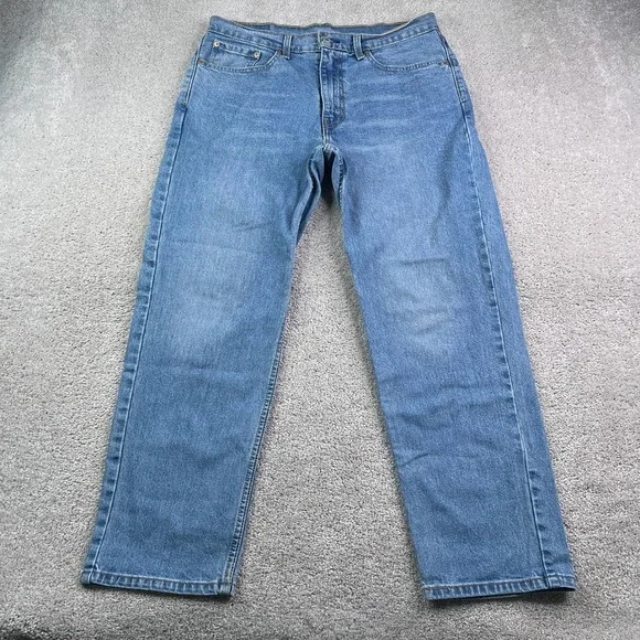 Levis Jeans Mens 34x30 Blue 550 Relaxed Fit Tapered Leg Stretch Denim Pants