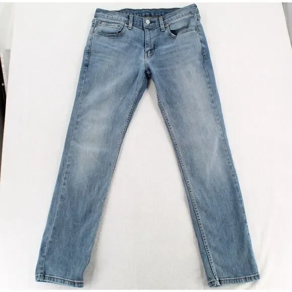 Levi's Blue 511 Cotton Blend Straight Leg Mid Rise Mens Denim Jeans Size 32x32
