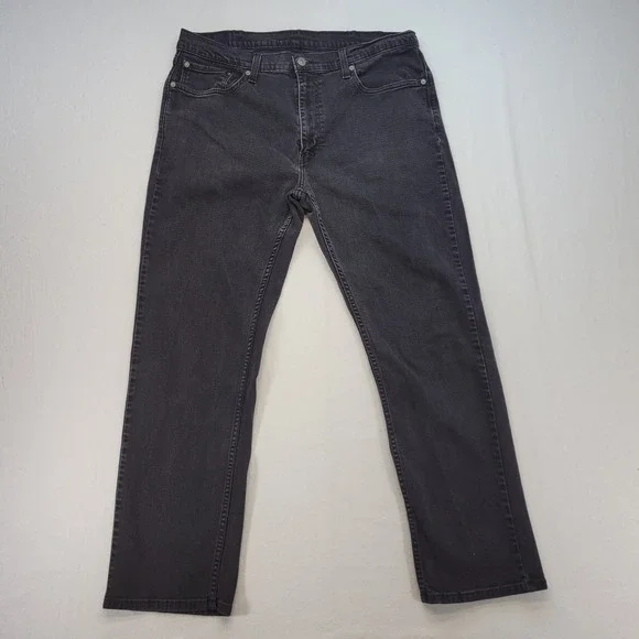 Levi's 559 Relaxed Straight Jeans‎ Mens 38x32 Black Mid Rise Dark Wash Denim