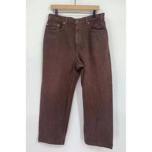 Vintage Levis 550 Jeans Mens 32x28 Brown Relaxed Fit 90s Made USA