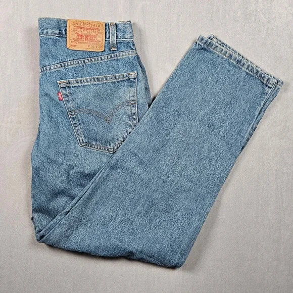 Vintage Levi's 550‎ Jeans Mens 36x30 Relaxed Fit Blue Medium Wash Denim Y2K 2002