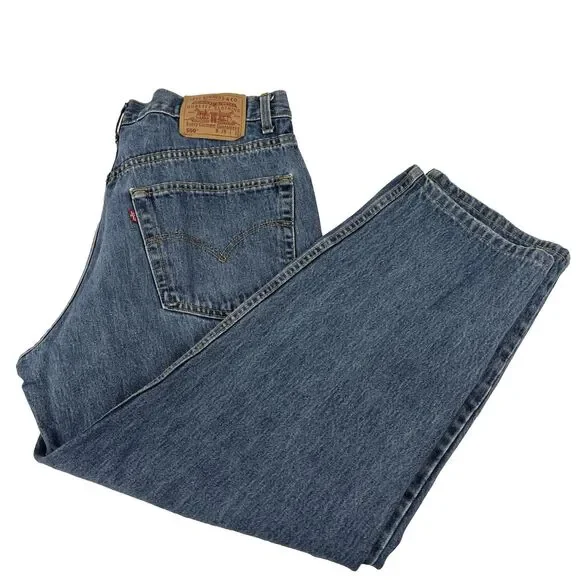 Vintage Y2K Levi’s 550 Relaxed Fit Denim Jeans Size 38x32 Made In‎ Canada