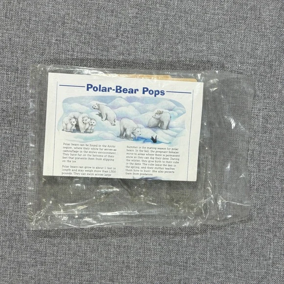 VTG Polar Bear Pops DIY Frozen Treat Mold Kit Kids White Clear New Arctic Craft