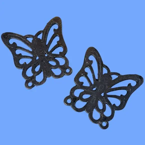 Vintage Cast Iron Butterfly Trivets Set of 2 Wall Decor Kitchen Decor
