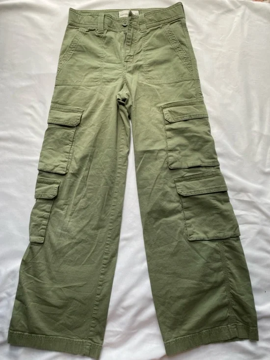 abercrombie kids Olive Green Cargo Jeans