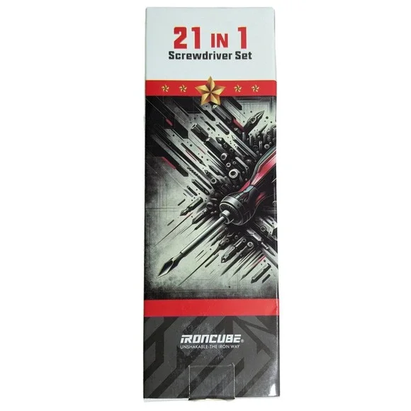 Ironcube Multi‎ Ratcheting Screwdriver Set, 21 In 1 Magnetic Bits