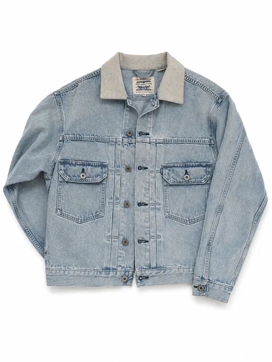 Levi’s Made & Crafted Denim Trucker Jacket Men’s M Light Wash Made in Turkey