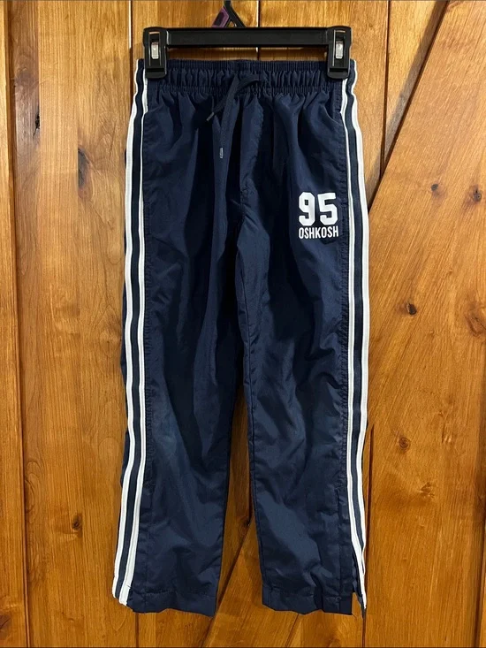 OshKosh B'gosh Navy Track Joggers with White Stripes and 95 Logo