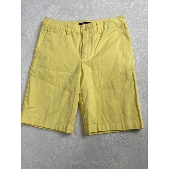 Polo Ralph Lauren Boys Size 12 Yellow Oxford Long‎ Shorts Chino Casual Preppy