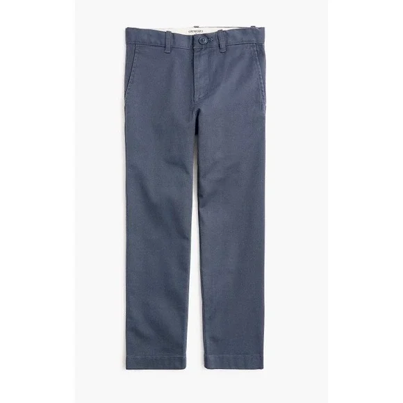 Crewcuts Chino Pants Kids Size 12 Navy‎ Blue Excellent Slim Fit Adjustable Waist