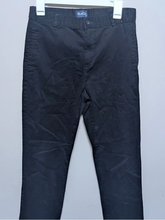 The Children's Place Boys' Black Adjustable Waist Skinny Pants Size 18