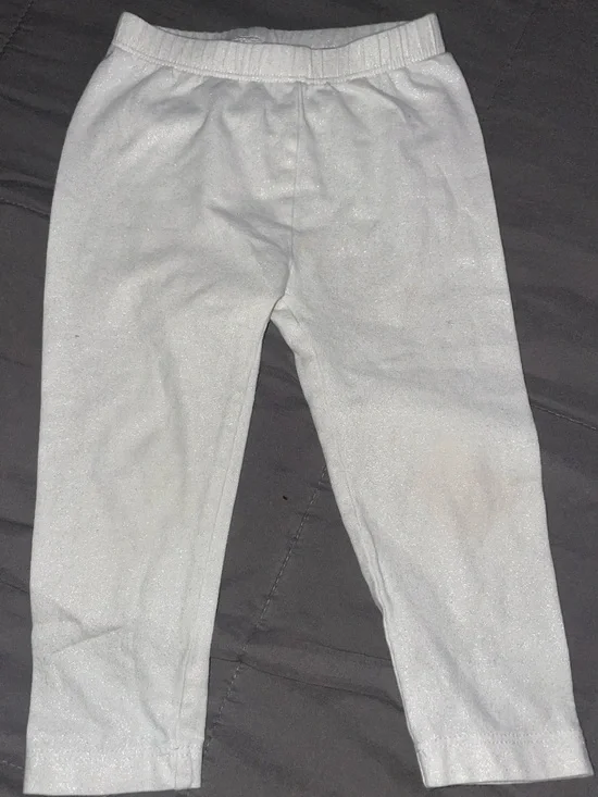 Old Navy White Sparkle Girls Leggings