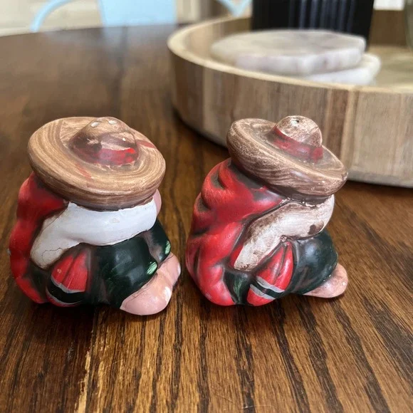 Sleeping Men Siesta Mexican Sombrero Salt & Pepper Shakers