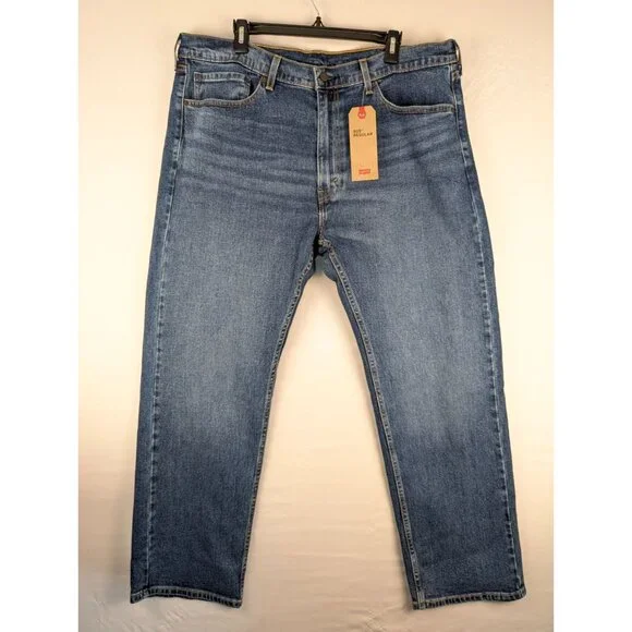 Levis 505 Regular Fit Mens Jeans W38 L30 Denim‎ Blue