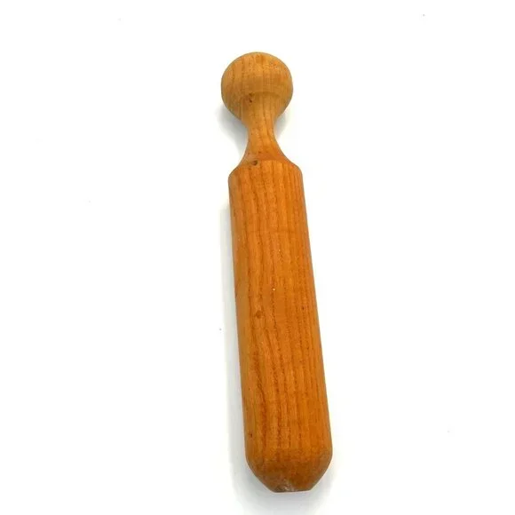 Vtg Wooden Muddler w/ Rounded Barware Cocktail Mojito Farmhouse Primitive‎