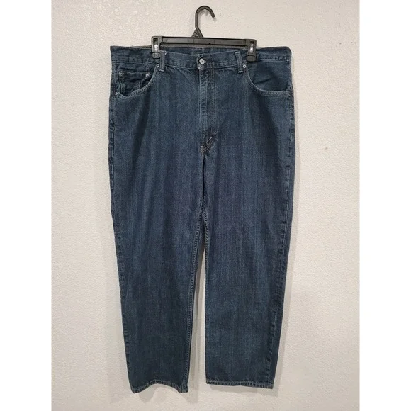 Levis 550 Relaxed Fit Jeans Mens 42x32 Dark Wash Blue Denim #10‎