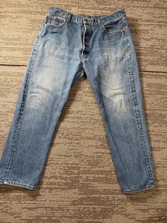 Levis 501 Jeans Mens 40x32 Blue Straight Leg Button Fly Classic Denim Pants