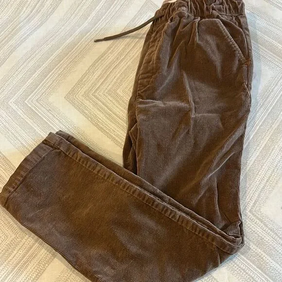 Appaman Boys Brown Corduroy Pull-up Waist Pants - Size 12
