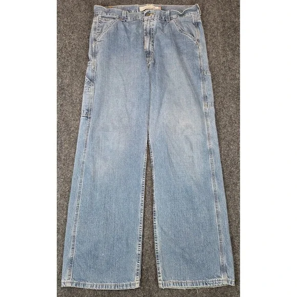 Vintage Levis 640 Carpenter Jeans Mens 34x30 Blue Loose Straight