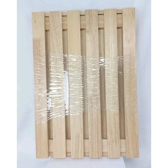 Bread Cutting Board Removable Crumb Catcher Wooden NEW 8.25